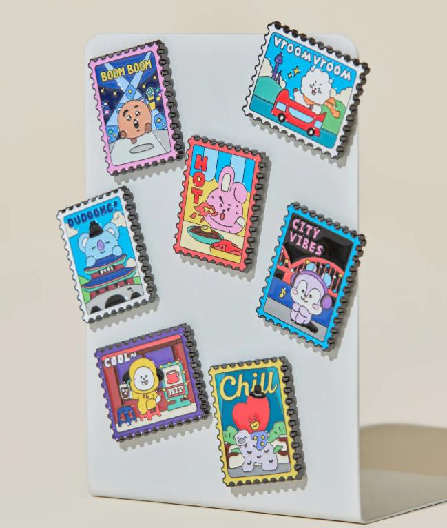 BT21 Металлический магнит 'Издание Сеул' (8 вариантов)