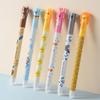 6PCS/Set Animal Shape Erasable Pen Set Black/Blue Ink Gel Pen Cute Neutral Pen  Students