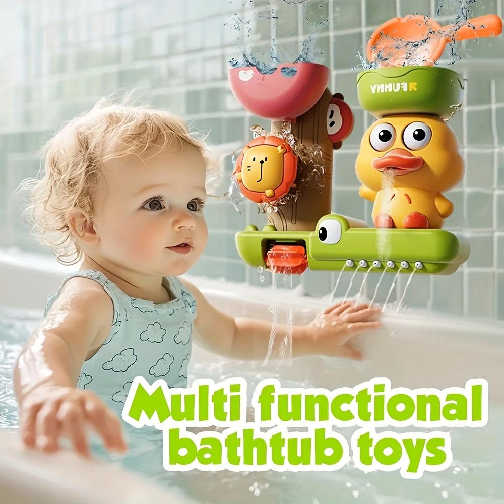 Interactive Duck Bath Toy with Suction Cups - Colorful Cartoon Bathtub Toys,  Perfect Birthday Gift Shower & Bath Time Play
