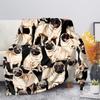 Pug Dog Blanket Lovey Animal Soft Warm Fall Chair Flannel Throw Blankets Cartoon Pet Puppy Print Bed Sofa Blanket King Queen