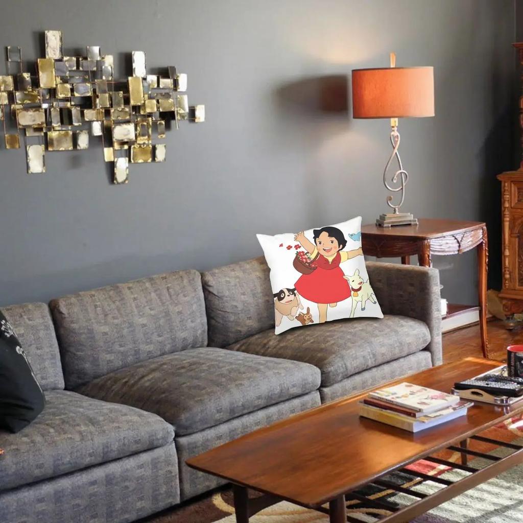 Хайди Девочка из Альп Наволочка для декоративной подушки Декоративная подушка Коза Аниме Смешные Чехлы для подушек