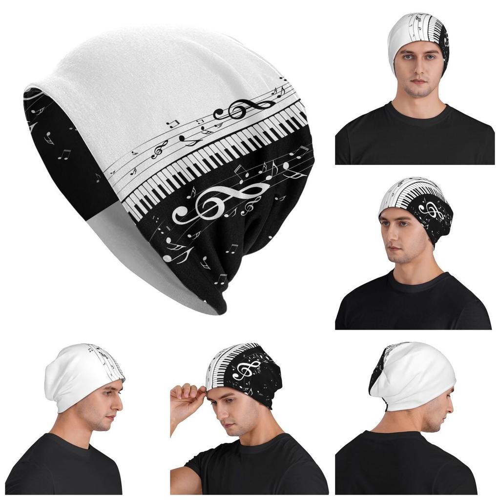 Music Note In Color Men Women Adult Beanies Caps Knitted Bonnet Hat Warm Fashion Autumn Winter Outdoor Skullies Hats
