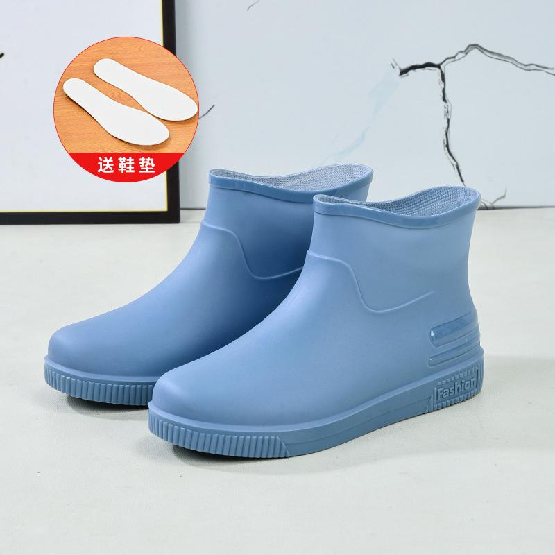 Хиты продаж низкие резиновые сапоги женская модная обувь для воды новые нескользящие резиновые сапоги взрослые теплые резиновые сапоги