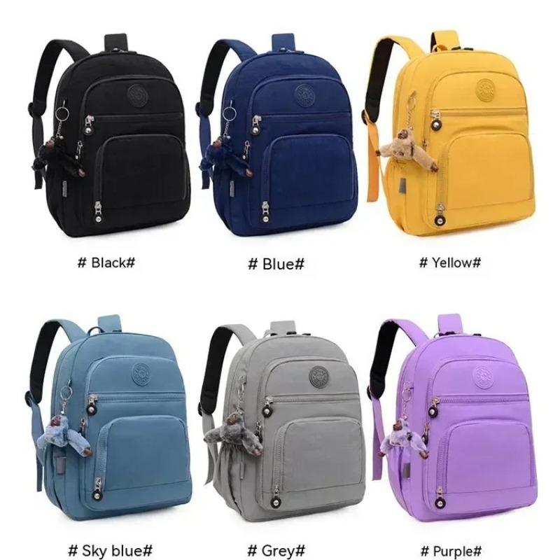 Женский рюкзак, многослойный дизайн, школьный рюкзак для девочек, вместительные водонепроницаемые студенческие легкие сумки из ткани Оксфорд
