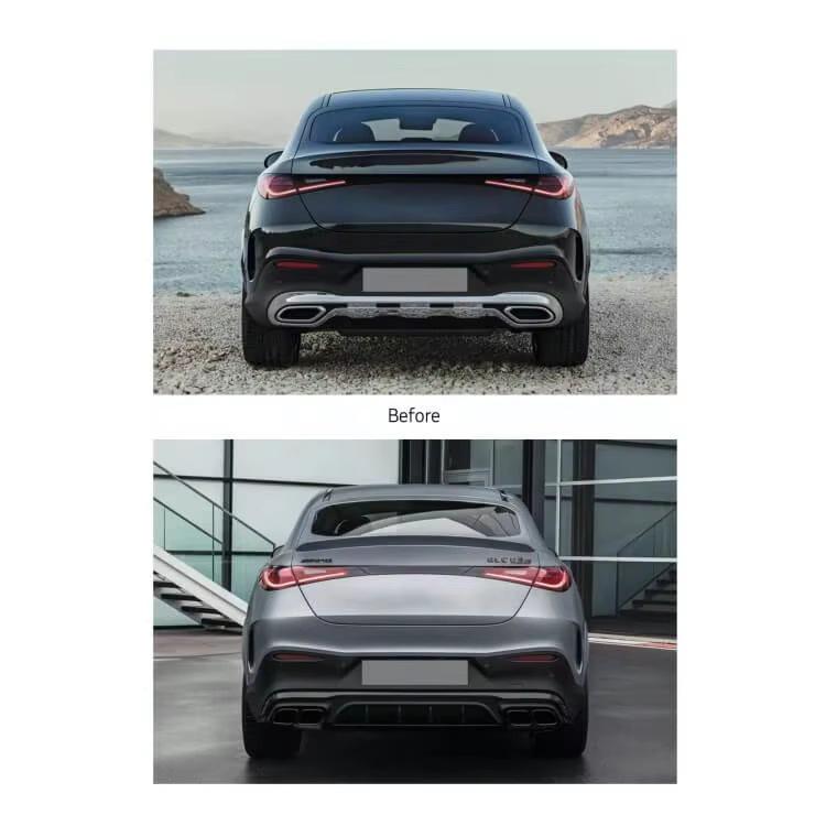 Задний диффузор с насадками для Mercedes GLC63 AMG Coupe