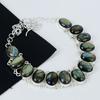 Natural Labradorite Gemstone Handmade 925 Sterling Silver Electroform Necklace, Labradorite Silver For Wife Unisex Pendant Wadding Gifts