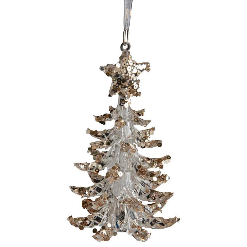Хрустальное рождественское украшение, подвесное акриловое украшение в виде снежинки, блестки, украшение на праздничную тему, прозрачные зимние принадлежности для декора вечеринки