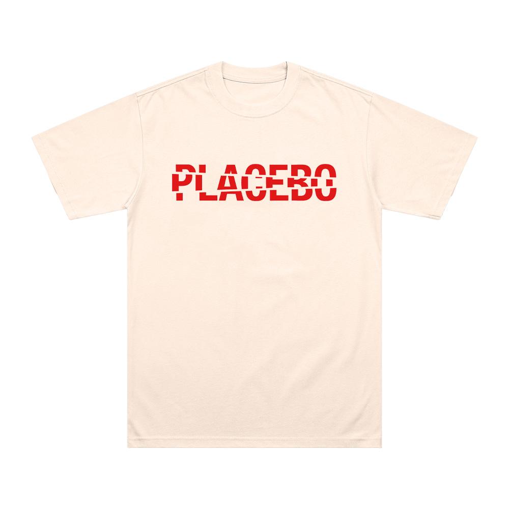 Футболка с логотипом Placebo Хлопковая футболка Альтернативная рок-группа Унисекс Короткий рукав Летняя Повседневная Дышащая Свободная Уличная одежда