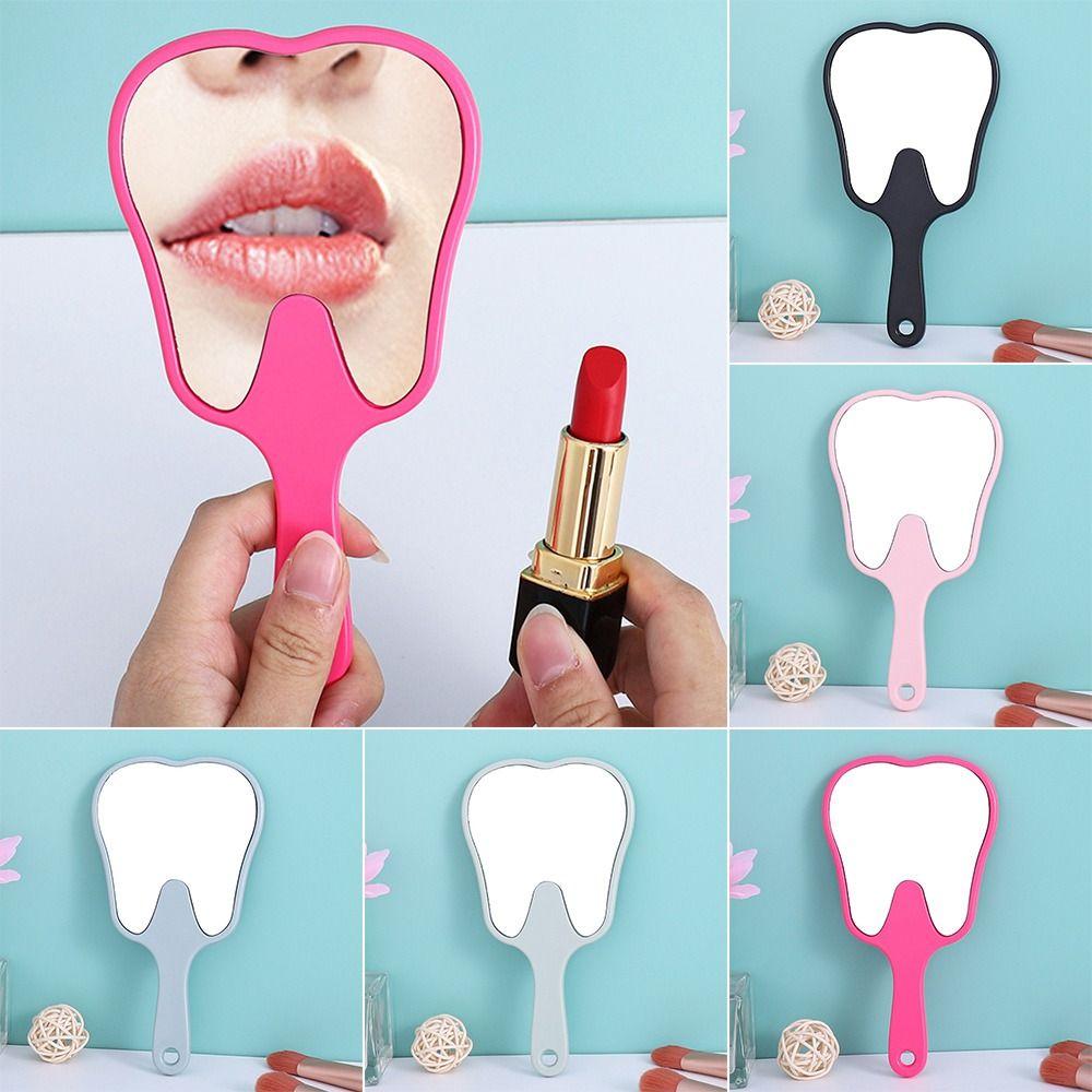 Tooth Shaped Makeup Mirror High Definition Dental Mirrors Universal Handheld Mirror Gift