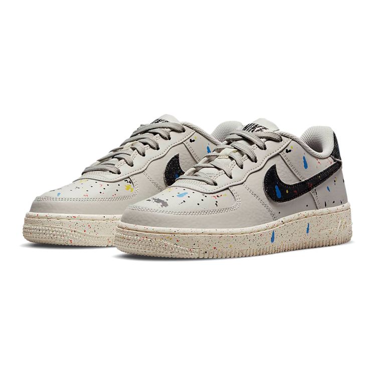 Nike Air Force 1 LV8 3 GS Paint Splatter — Детские кроссовки Light Bone White Sail Black DJ2598-001