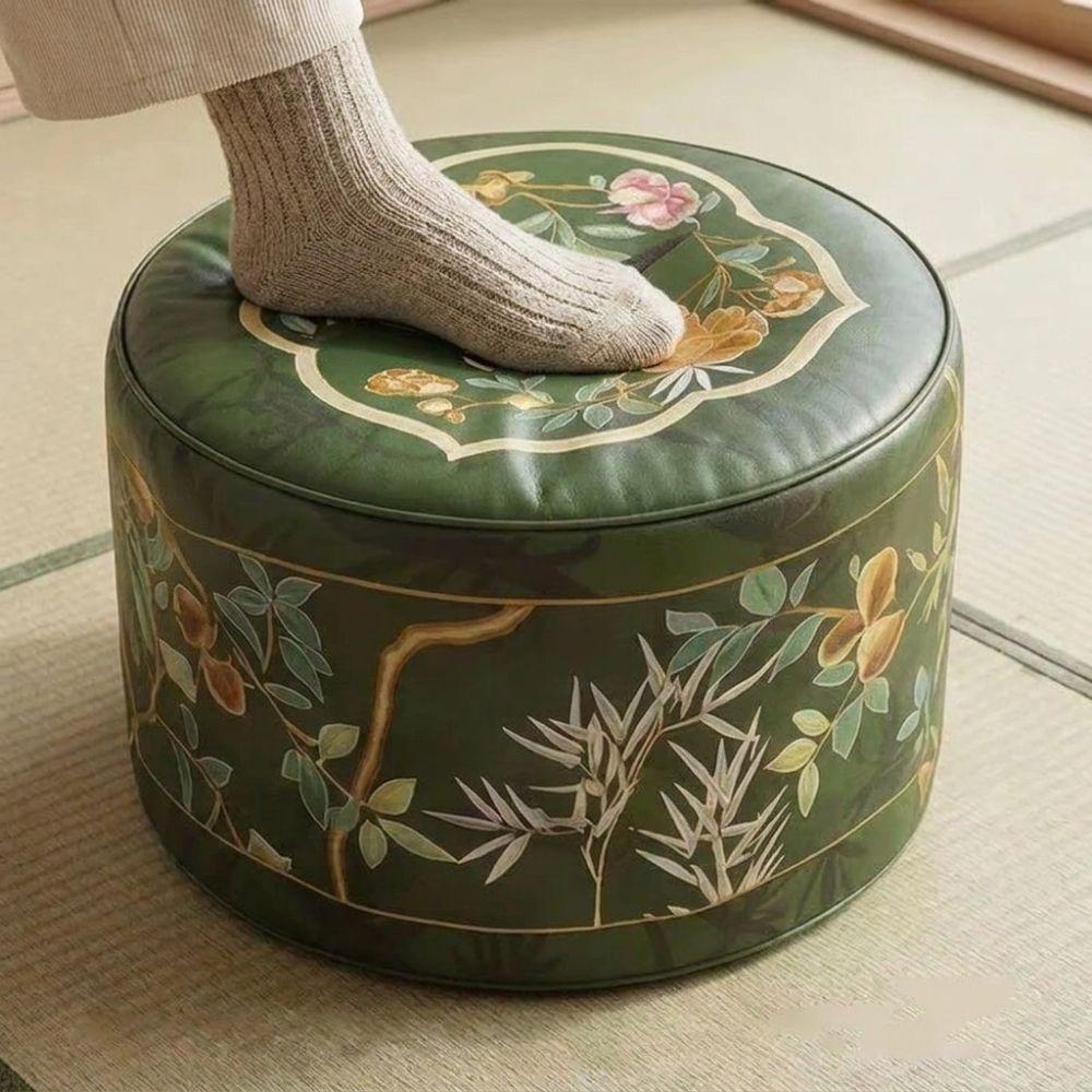 PU Leather Sofa Stool Cover Large Capacity Storage Bag Multi-functional Floor Seat Cushion Bedroom