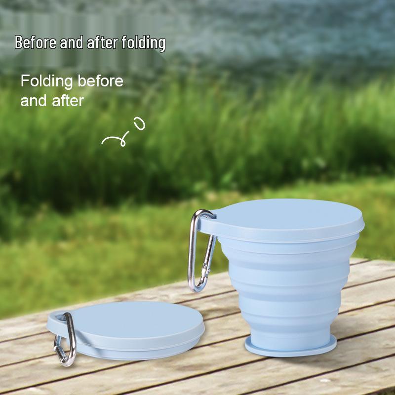 Portable High-Temperature Resistant Silicone Collapsible Travel Cup for Outdoor Use