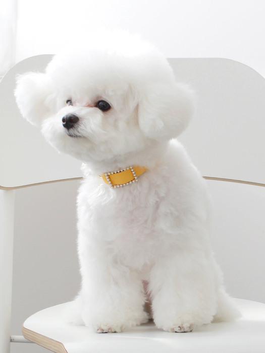 MAISON DE MIU Квадратное жемчужное колье_Желтый