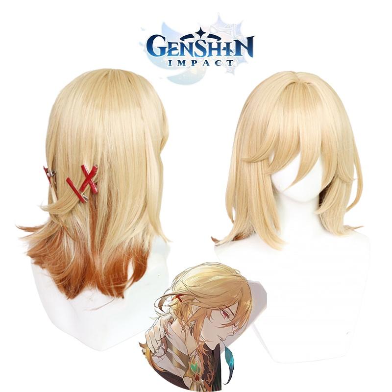 Genshin Impact Kaveh Wig Soft Heat-resistant Synthetic Hairpiece 60cm/23in Length