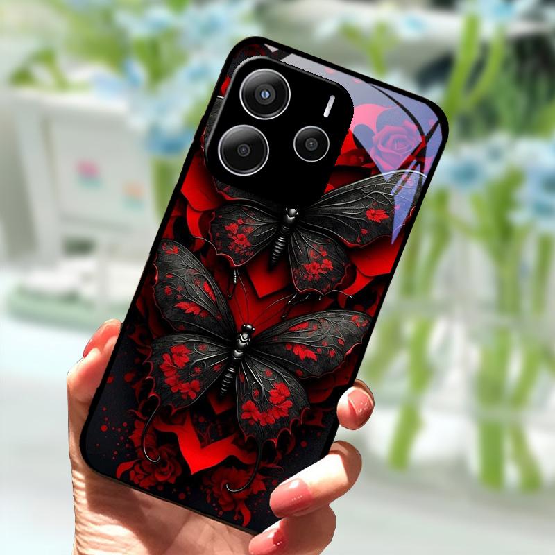 Чехол Для Redmi Note14 Стеклянный Чехол 14 Pro 4G 5G Новый Популярный Закаленное Стекло Чехол для Телефона Для Redmi Note 14 Pro+ 5G Защитные Чехлы