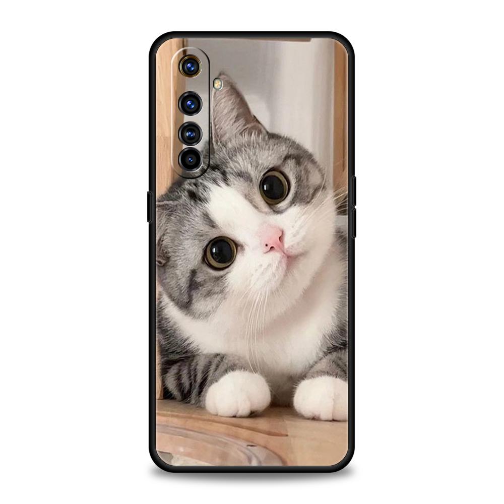 Милый Чехол-Кот с Сердечками для Realme 13 12 11 10 9 8 5G 7 C25 C35 GT5 GT3 GT2 Pro Plus Для Realme GT Neo 2 3 3T 5 Чехол