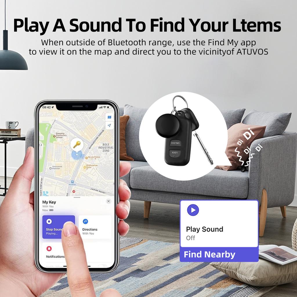 Google Find My GPS-трекер Android Airtag Портативный GPS-трекер Bluetooth-локатор для велосипеда, ключей Никогда не теряйте вещи