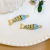 Jewelry Accessories Brass Colorful Small Koi Carp Movable Mini Metal Fish  Daily