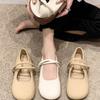 Вечерний Ветер Нежная Обувь Девочка 2025 Новая Фея Ветер с Юбкой Мэри Джейн Одинарная Обувь Плоская Подошва Круглый Носок Обувь Дуду
