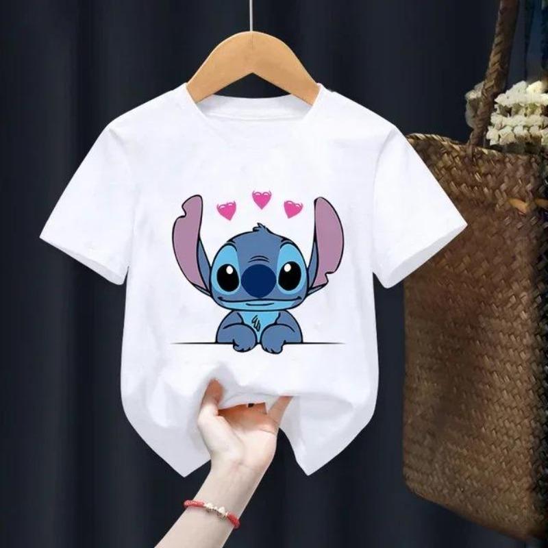 Disney Летняя футболка с принтом Стич Серия 'Полый' Футболка с коротким рукавом