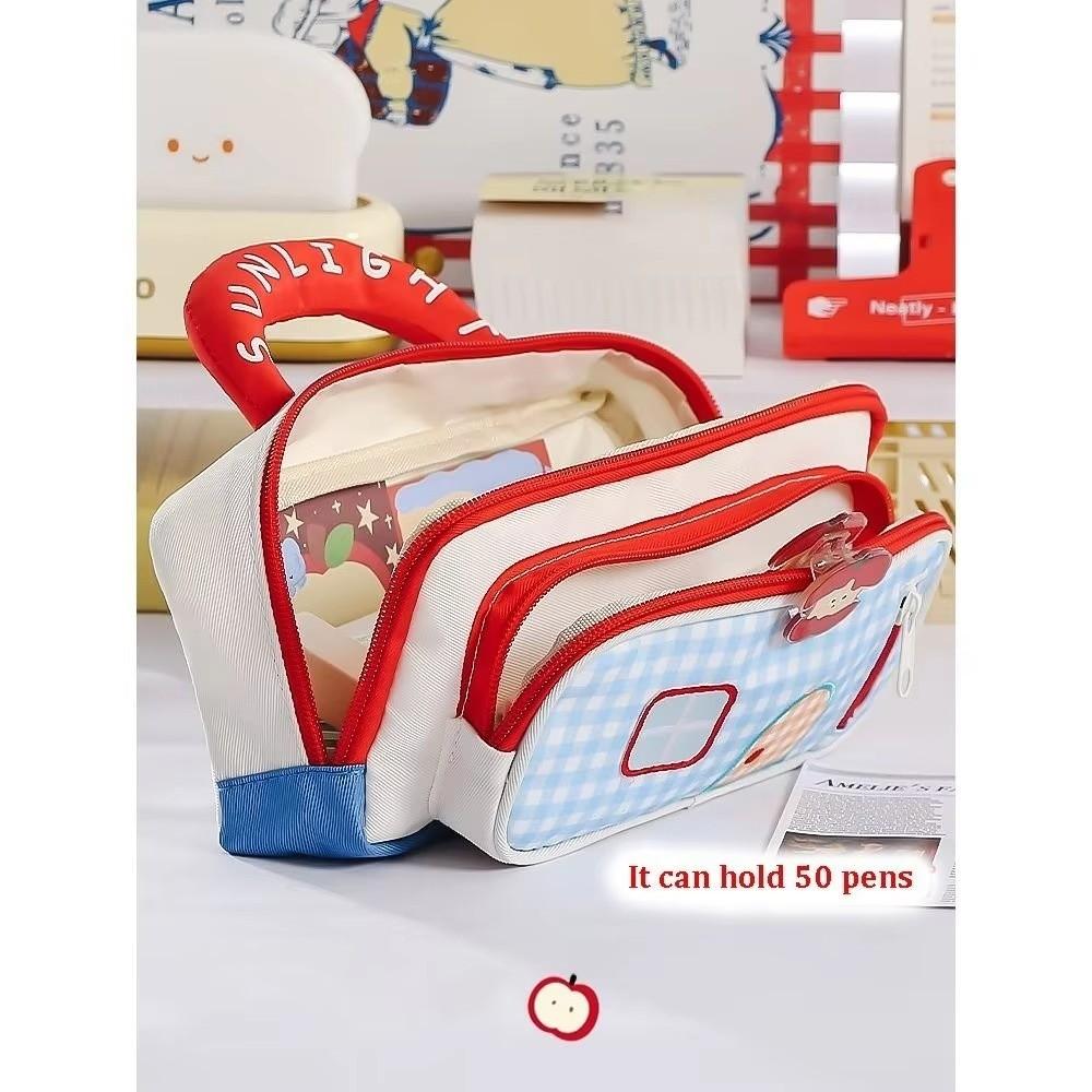 House Design Pencil Pouch Large Capacity Pen Bag Cosmetics Storage Pencil Case Gifts