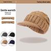 Унисекс Толстая Вязаная Шерстяная Лыжная Шапка - Теплая Полосатая Шапка-Утка для Зимы на Открытом Воздухе