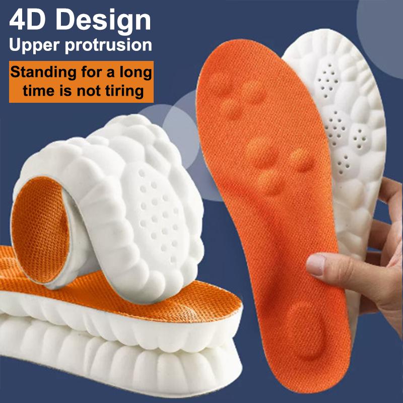 1 Pairs High Elasticity Latex Sport Insoles Soft Shoe Pads Arch Support Orthotic Insoles Breathable Deodorant Shock Absorption Cushion