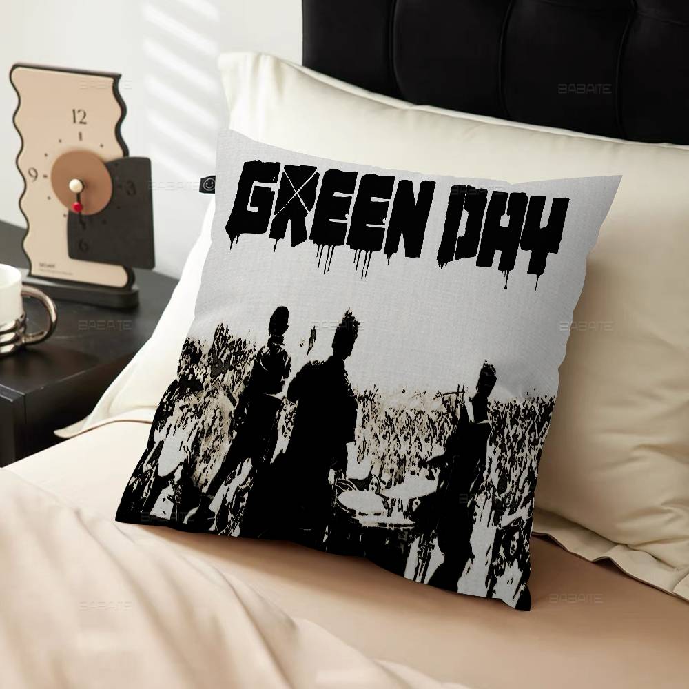 G-Green D-Day Band Pillow Gift Home Office Decoration Bedroom Sofa Car Cushion Cover Case 45X45