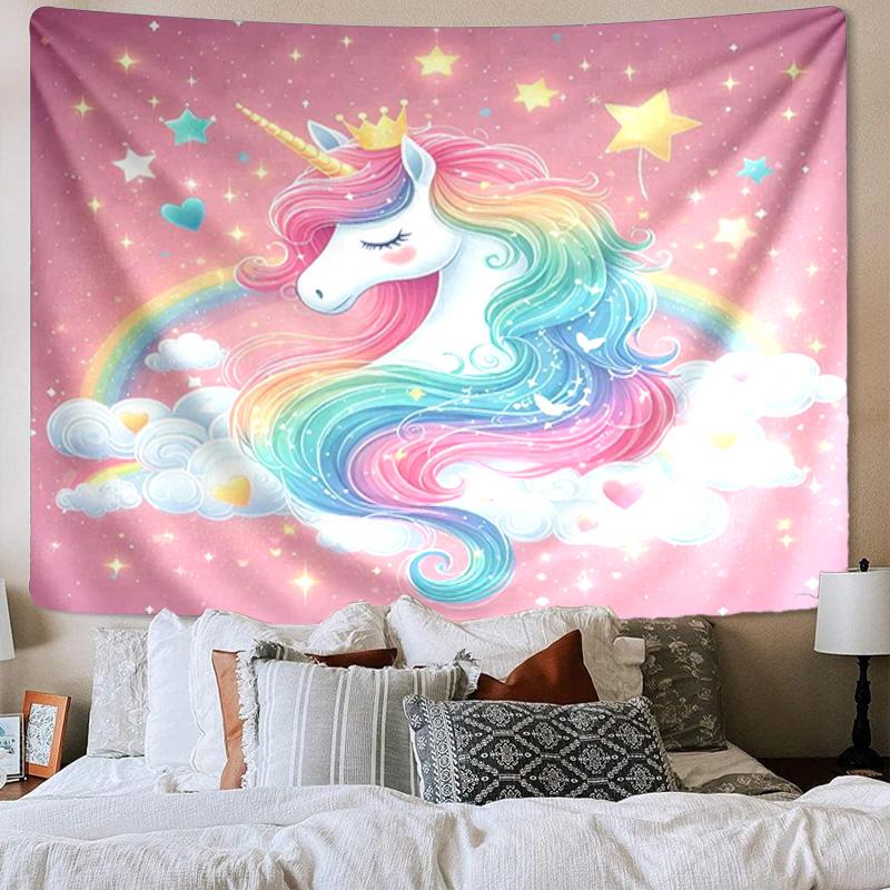 Magical Unicorn Fantasy Tapestry Room Decoration Wall Hanging for Living Room Bedroom, dormitory, Birthday and Christmas gifts