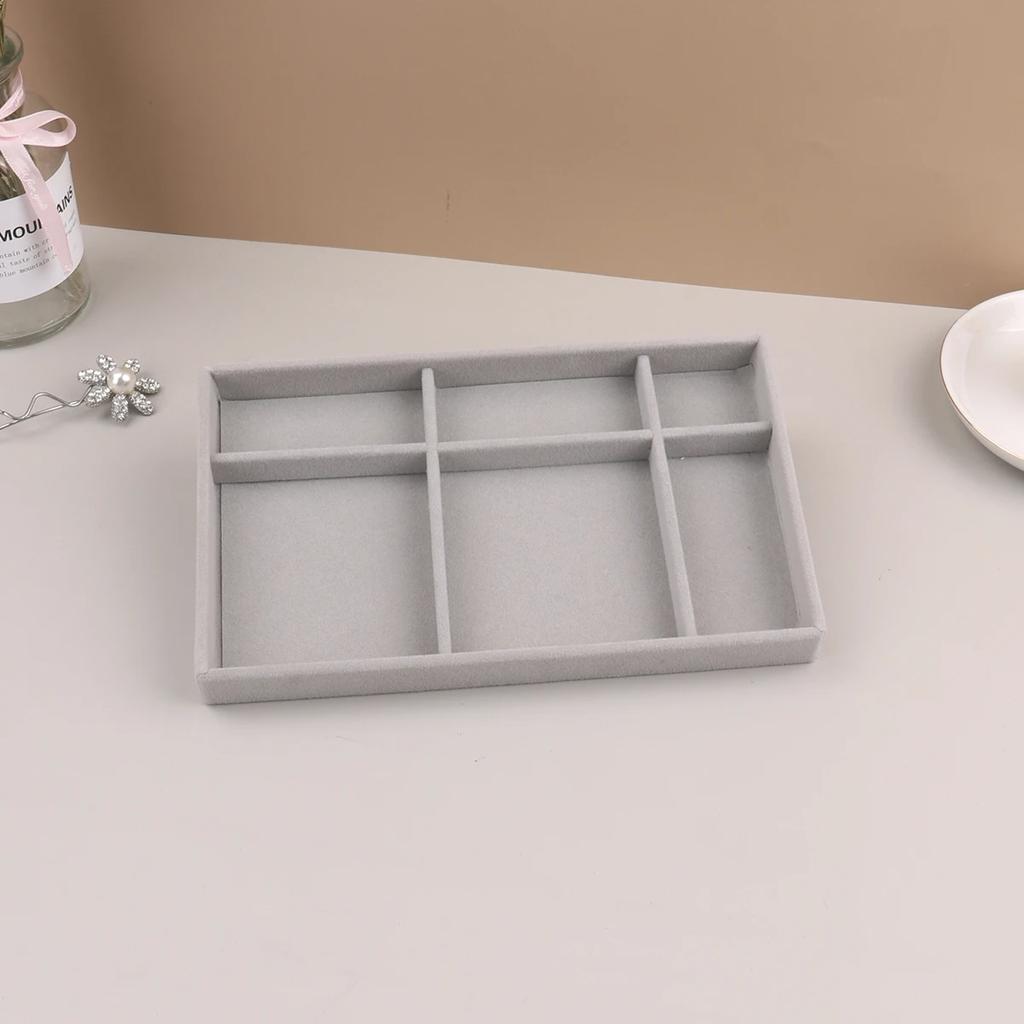 Velvet Jewelry Display Stackable Exquisite Jewellery Holder Portable Ring Earrings Necklace Organizer Box Organizator De Boys