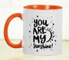 Inkdotpot Керамическая кофейная кружка You Are My Sunshine с цитатами для пары, 11 унций, отлично подходит для годовщины помолвки, бакалавра и девичника