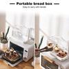 Portable Sealed Bread Storage Box Dust-proof Moisture-proof Easy To Clean Double-sided Opening Cover Transparent Bread Box