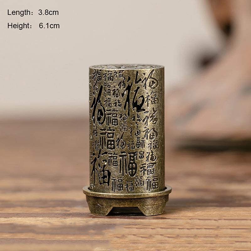 Square Vertical Incense Burner Small Alloy Incense Holder Indoor Aromatherapy Home Ornament Chinese Incense Burners