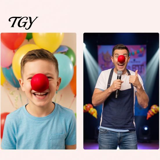 Clown Nose Prop Red Nose, Soft Fake for Adults Halloween Party Supplies Kids, Cosplay Costume Accessories, Masquerade Parent Child Game Props