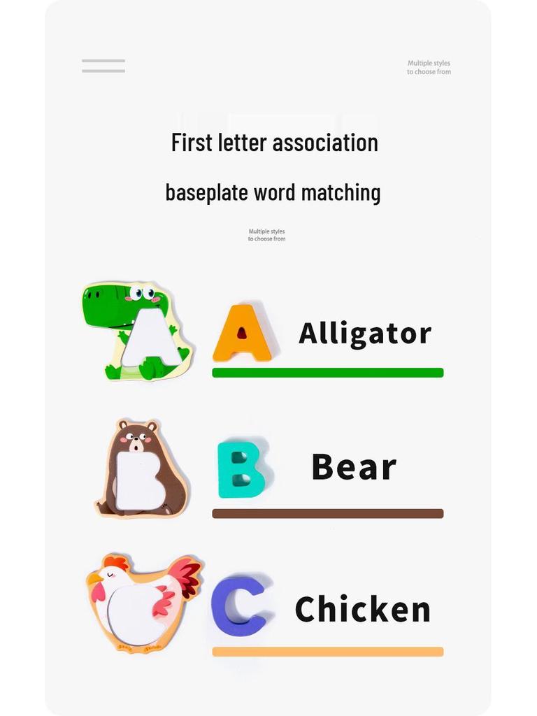 Монтессори Деревянные блоки для сопоставления букв алфавита: Развивающие игрушки-пазлы для детей в возрасте 2-6 лет.