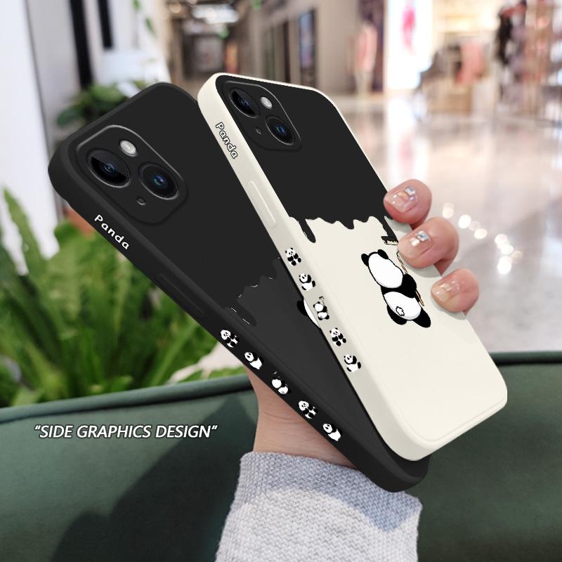 Чехол на телефон 'Панда с рисунком' для iPhone 15 14 13 12 11 X XR XS SE2 SE2020 8 7 6 6S Plus Pro Max Mini Силиконовый чехол