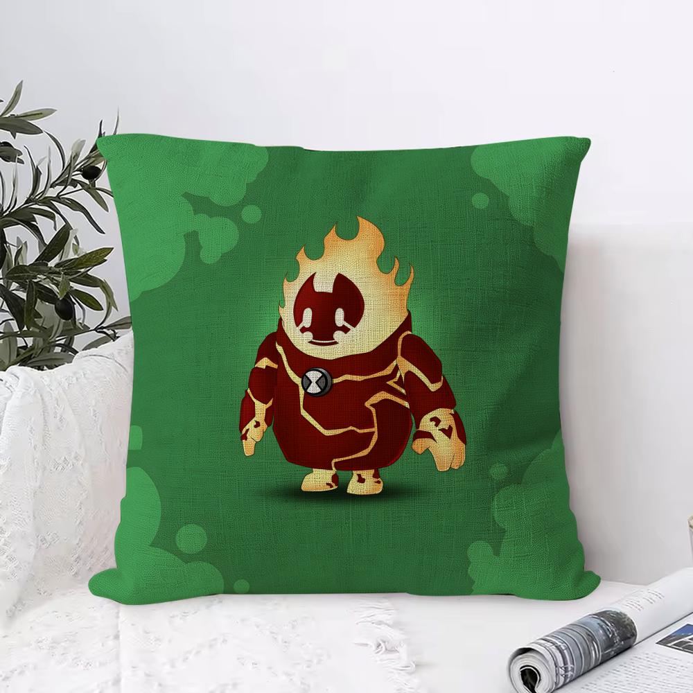 Cartoon Cute BBen Cushion Cover Eco Linen Pillow Case DoubleSided Print Breathable Durable Zipper Home Decor Gift