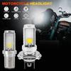 12V 6500K H4 Motorcycle LED Headlight Bulbs Hi/Lo Beam Front Driving Lights Daytime Running Lights Fog Light Bulb