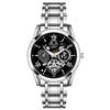 New Fashion Luxury Man Business Hollow Skeleton Faux Mechanical Watch Men Stainless Steel Quartz Watches Male Clock reloj hombre