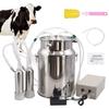 10L Stainless Steel Milker Bucket Vacuum Pump Electric Goat Milking Machine 220V Cattle Pulsating Milking Machine