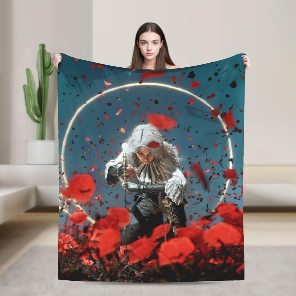 Warm Soft Blankets Airplane Travel Clair Obscur Expedition 33 Game Bedding Throws Flannel Bedspread For Home Decor Sofa Bed