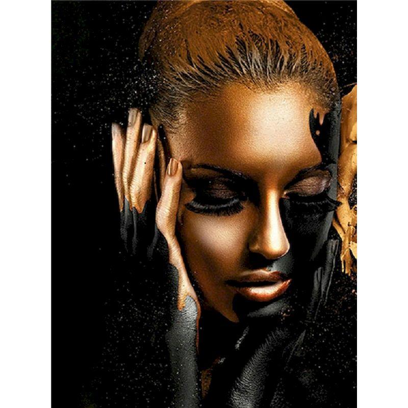 Алмазная вышивка Черный Негр Женщина Алмазная Живопись Художественная Картина Мозаичная Вышивка Картины Произведение Искусства