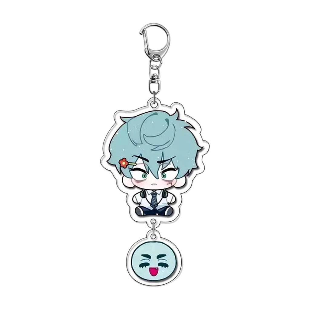 Anime Peripheral Acrylic Keychain Pendant, Cute Student Anime Backpack Pendant