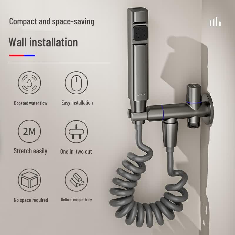 ARROW Pressurized Bidet Sprayer Kit with Angle Valve