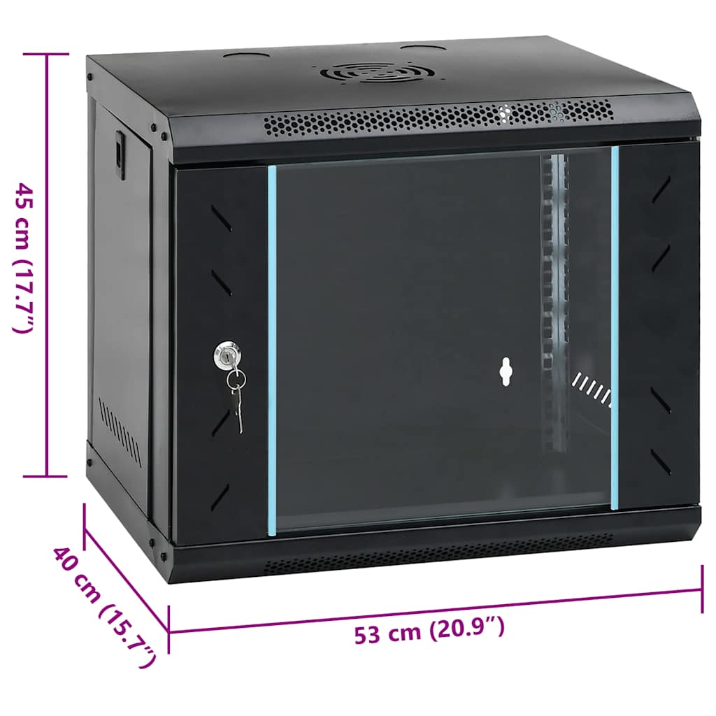 9U Wall Mounted Network Cabinet 19 IP20 53 x 40 x 45 cm