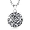 Pregnancy Bola Necklace Engraved Flower Baroque Style
