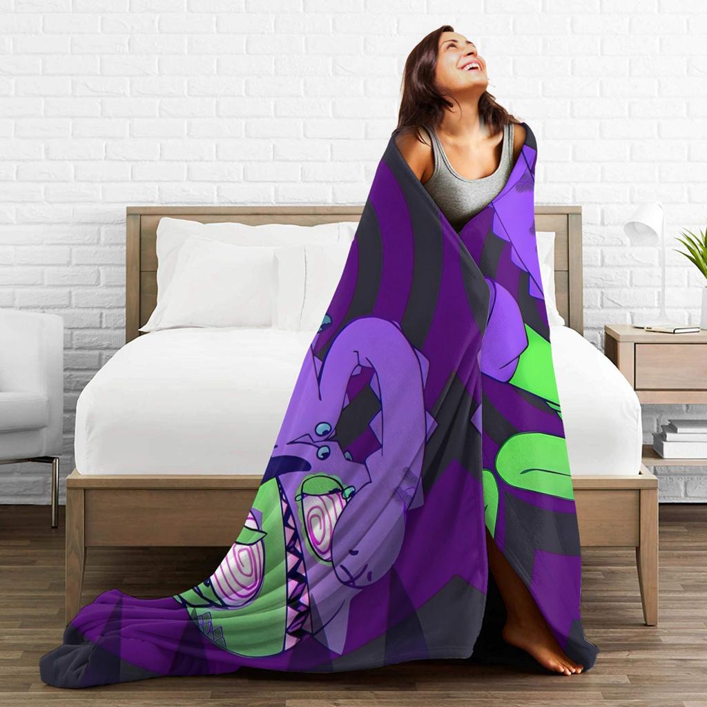 Soft Warm Blanket Camping Garten of Banban Horror Game Throw Blanket Flannel Bedspread For Couch Chair Sofa Bed Sofa Bed Cover