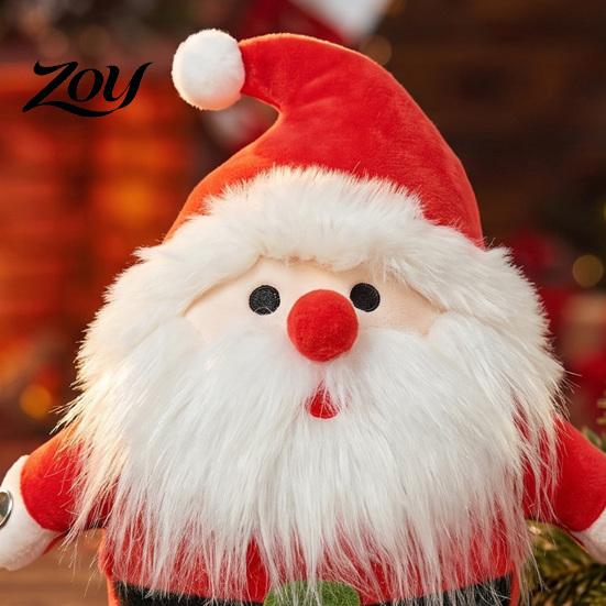 Christmas Party Entertainment Santa Claus Rhythm Beat Toy, Interactive Musical Plush Doll with Dual Motion Soft Skin Friendly Sensor for Kids,