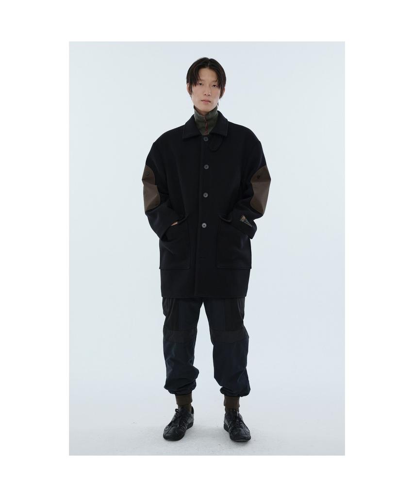 Recode Sleeve Patch Cargo Worker Half Coat_Rkcaw24609Bkx