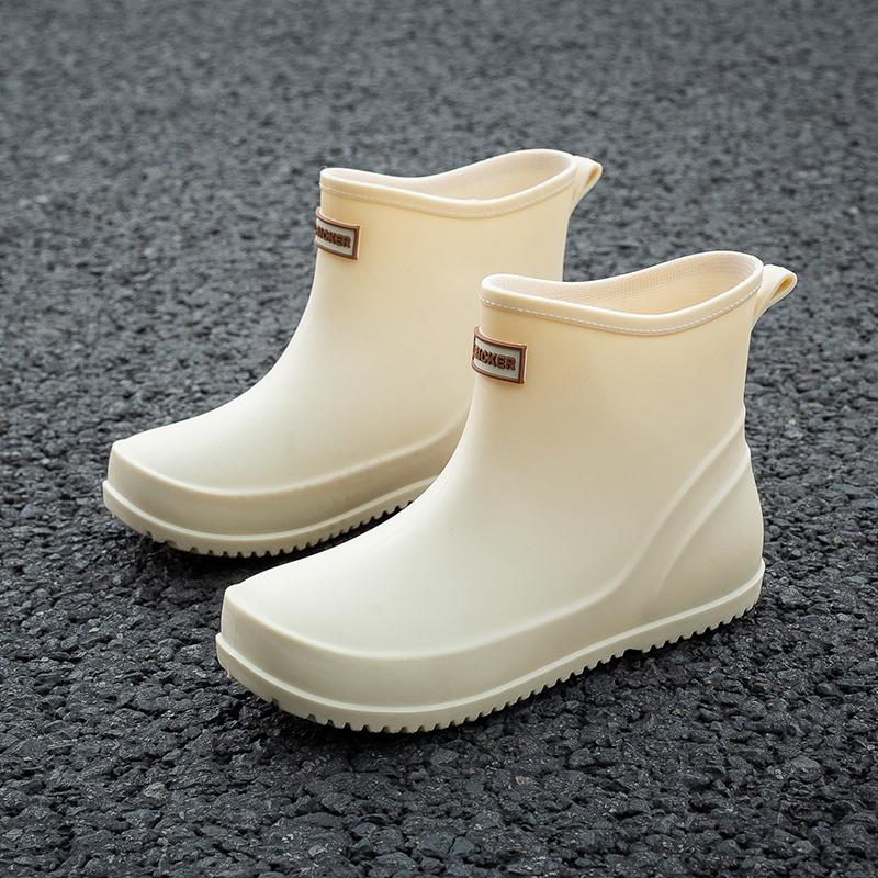 Женские высококачественные резиновые ботильоны, водонепроницаемые, дышащие, для лета и осени, с круглым носком из ПВХ